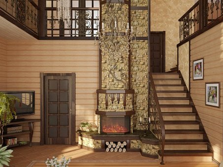 Оформление комнаты имитацией бруса: материал для финишной отделки и использование оттенков цвета