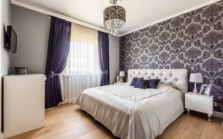 Обои для спальни: типы и рекомендации по выбору