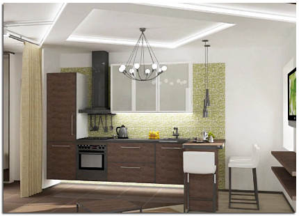 Отделка кухни пластиковыми панелями